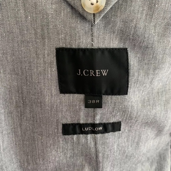 MENS J CREW LUDLOW - SOMELOS COTTON GRAY SUIT - 38R - Picture 6 of 10